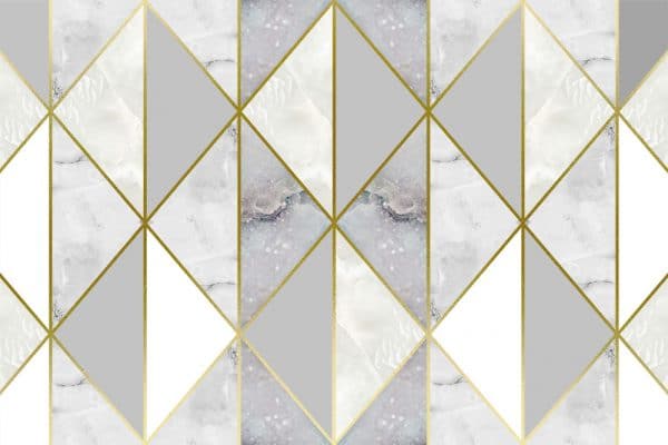 dekoracja z marmurowym trójkątem