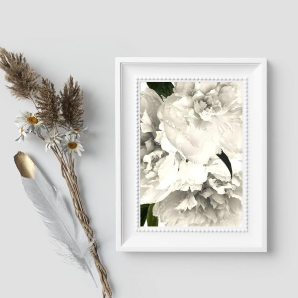 Plakat do ramy z główkami kwiatów