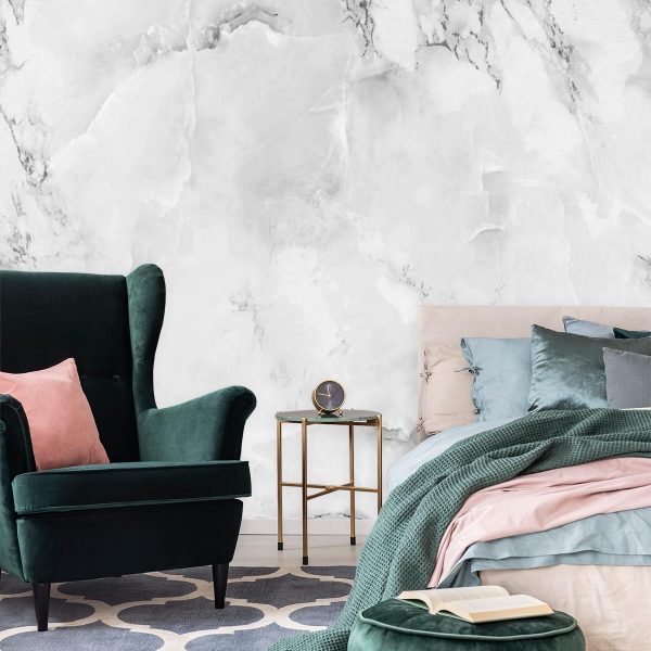 Dekoracja ze wzorem marmuru na ścianę