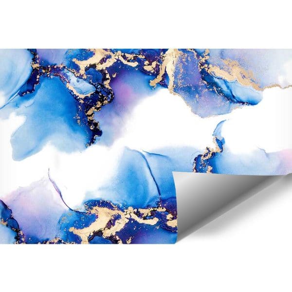 Plamy akwarelowe w niebieskich odcieniach