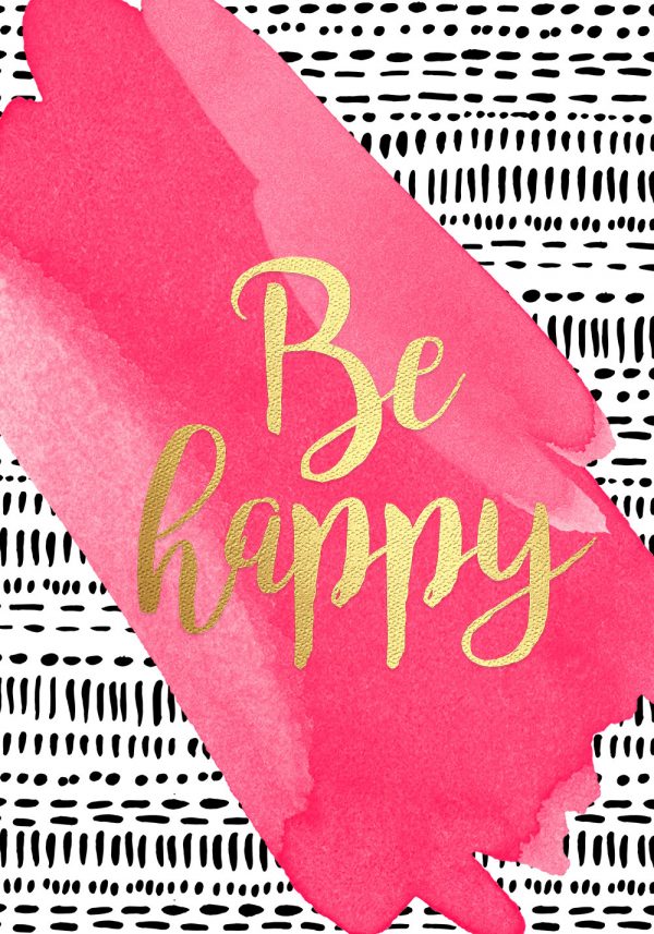 radosny plakat be happy