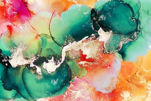 Tapeta do salonu z abstrakcją