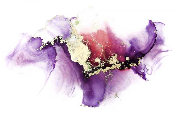 Ametystowa akwarela na fototapecie