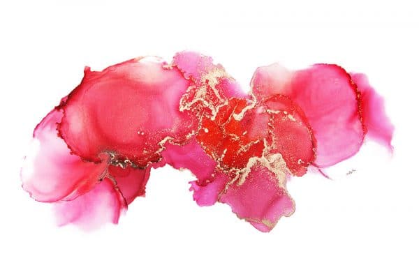 Koralowa akwarela na fototapecie