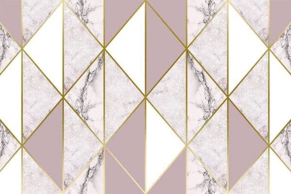 Dekoracja ze wzorem marmurowej mozaiki na ścianę