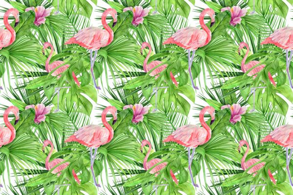 tapeta zielono-różowa