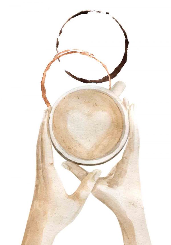 plakat z filiżanką kawy