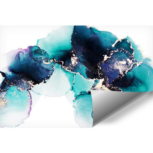 Fototapeta z granatowymi kleksami