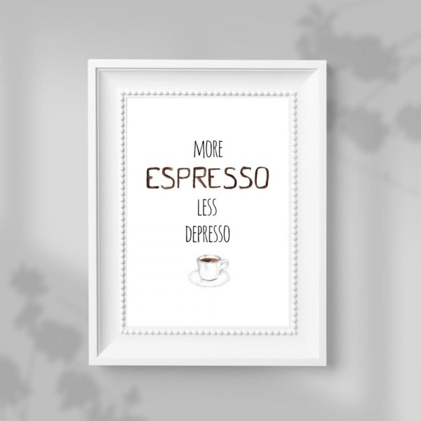 motyw espresso na plakacie