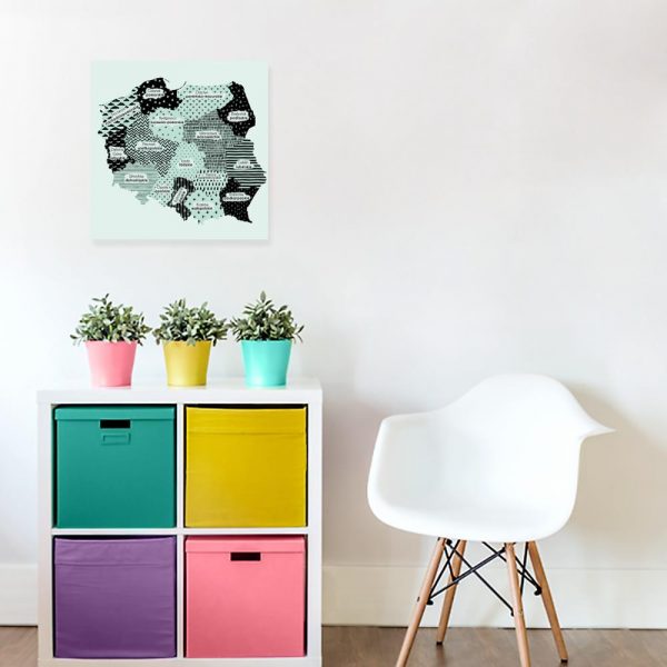 niebieska mapa i województwa