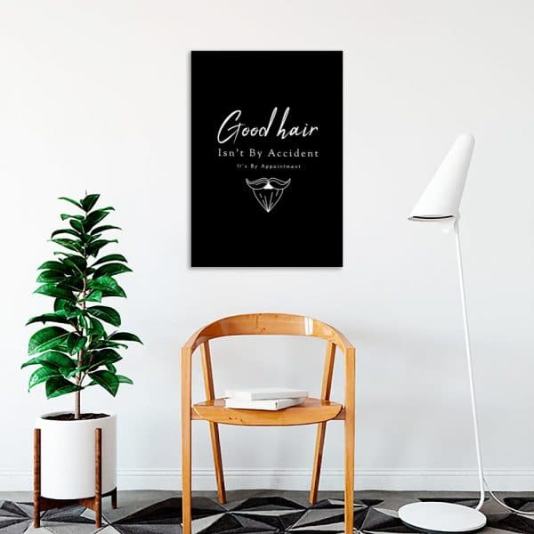 obraz z napisem o włosach