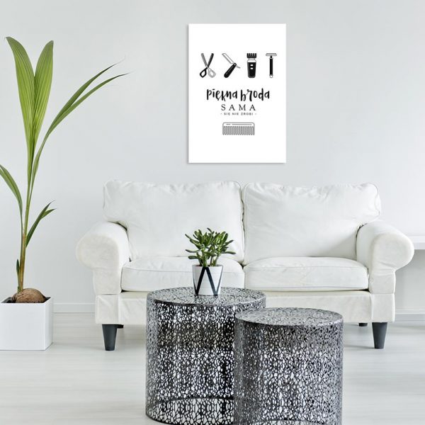 dekoracja ścienna jako ozdoba dla barbera