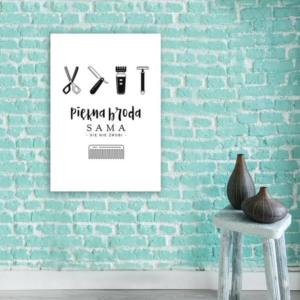 plakat ścienny o brodzie