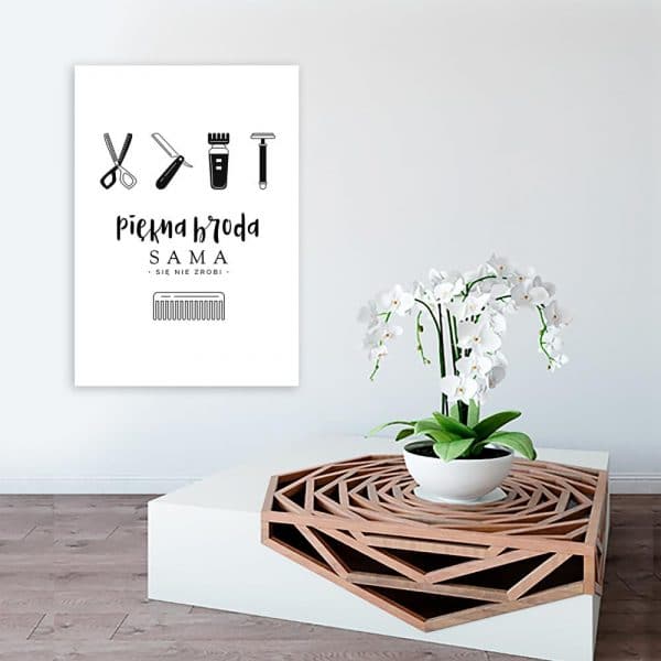 dekoracja o brodzie dla barbera