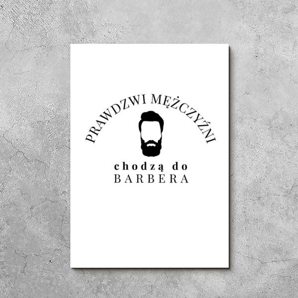 dekoracja dla barbera do salonu