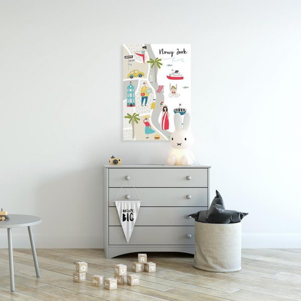 obraz z mapą miasta