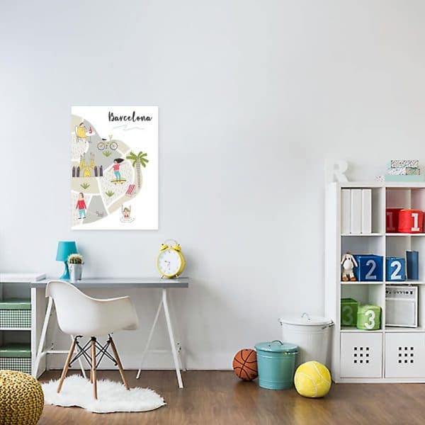 mapa Barcelony na obrazie