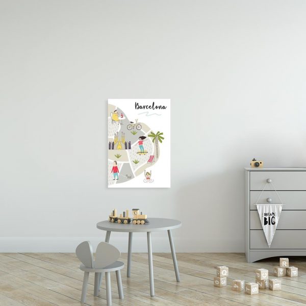 obraz z motywem mapy dla dziecka