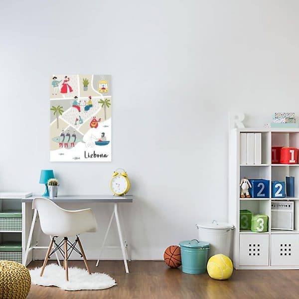 mapa Lizbony jako obraz