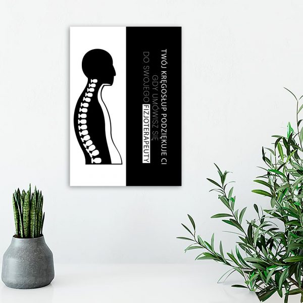 dekoracja z motywem kręgosłupa