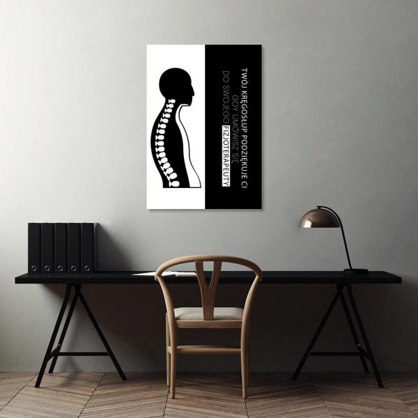 dekoracja biało-czarna dla lekarza