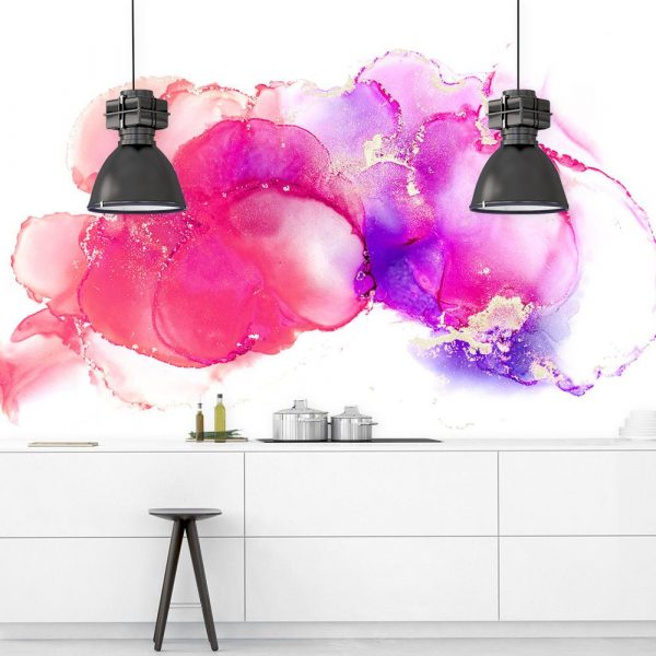 kuchnia dekorowana fototapetami