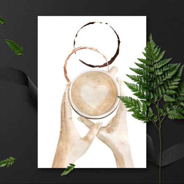 plakat dla miłośników kawy