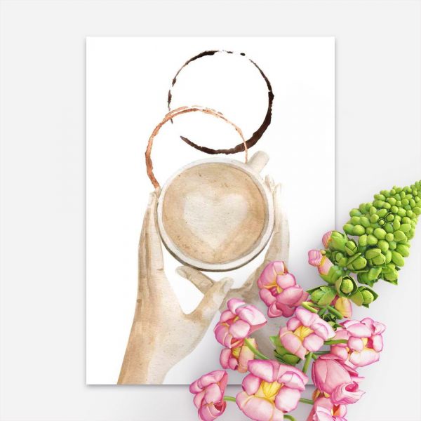 plakat dla fanów kawy