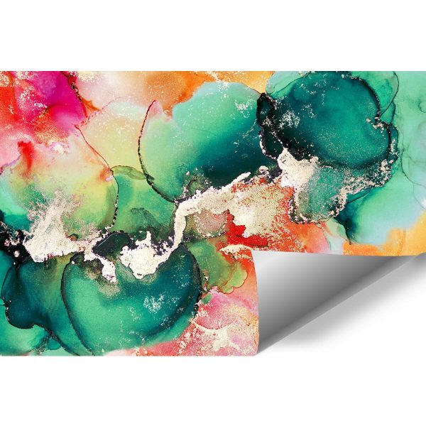 Tapeta z motywem zielonych kleksów