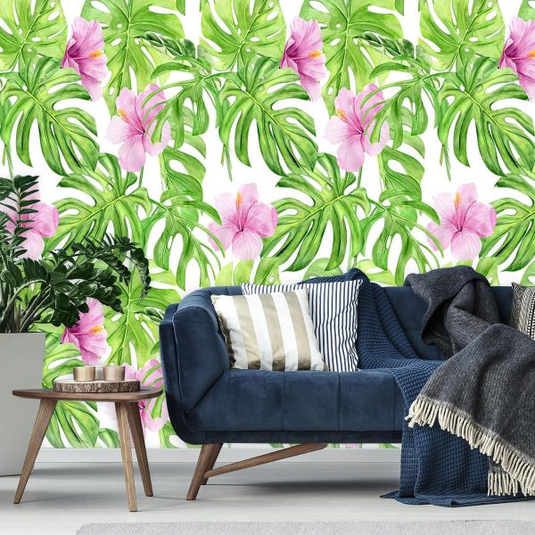 Fototapeta z kwiatami hibiskusa