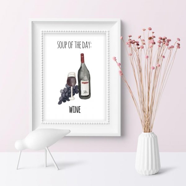 wino jako motyw plakatu