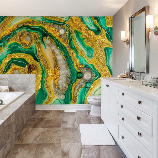 Dekoracja do łazienki -fototapeta sztuka żywiczna