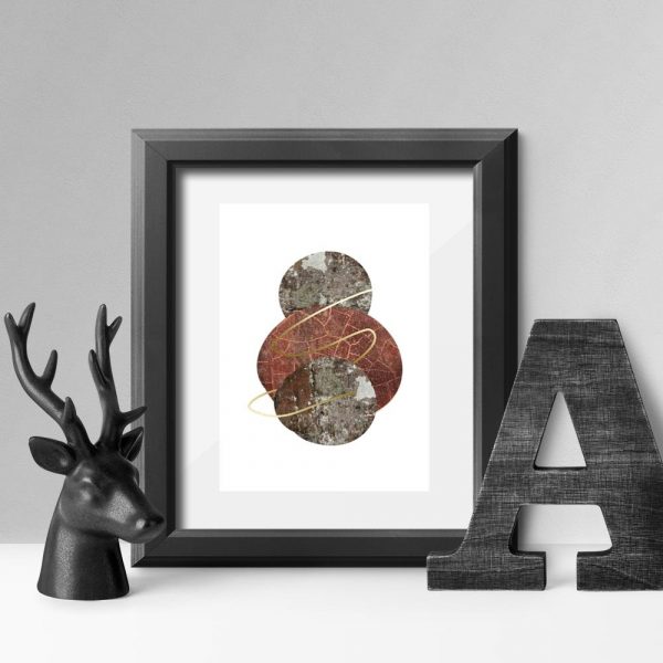 plakat z cementowym wzorem