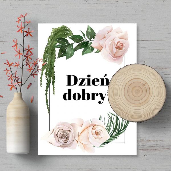 Pogodny plakat na dzień dobry