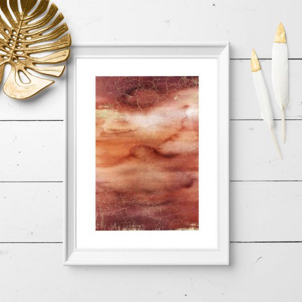 plakat z akwarelowymi plamami