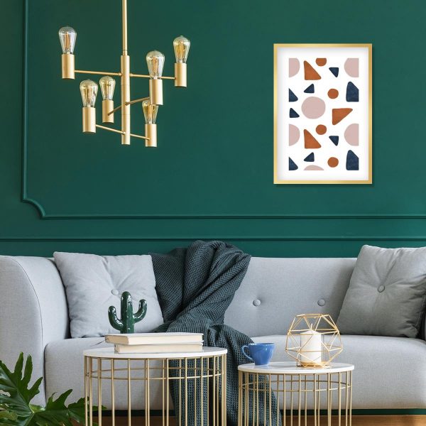 Plakat w ramie z formami geometrycznymi