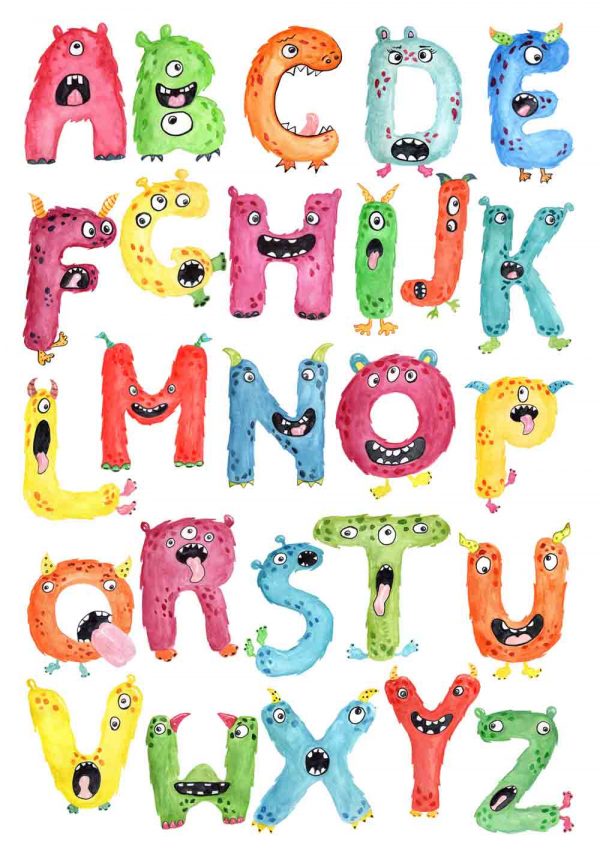 plakat z alfabetem