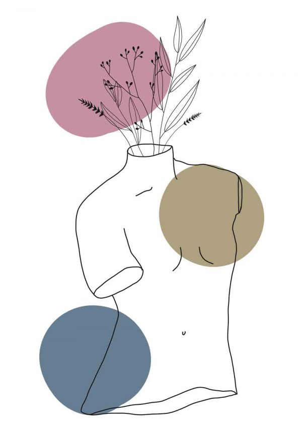 Dekoracja na papierze z motywem szkicu rzeźby