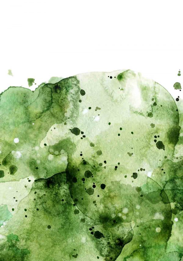 plakat z akwarelowymi plamami