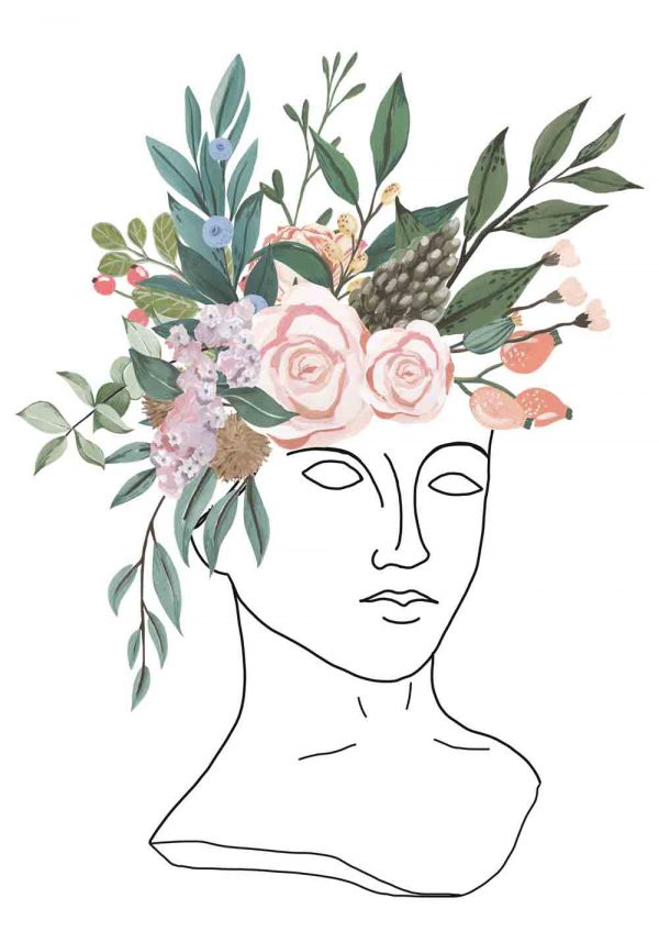 plakat z rysunkiem kobiety