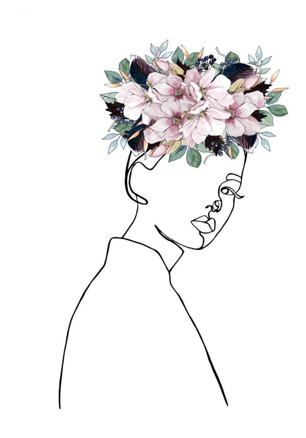 plakat z motywem sztuki liniowej