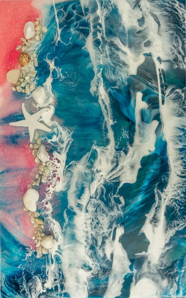 fototapeta motyw żywiczny -resin sea niebieski