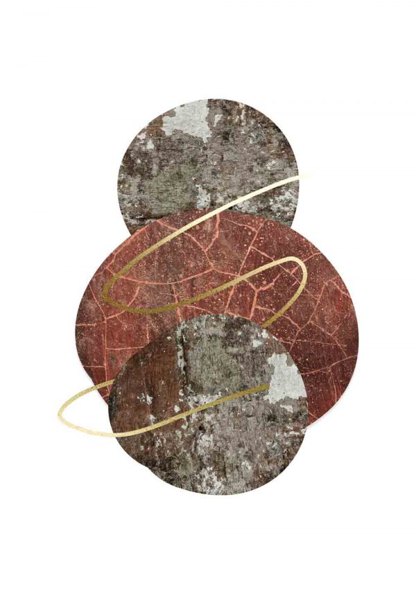 plakat brązowo-szary