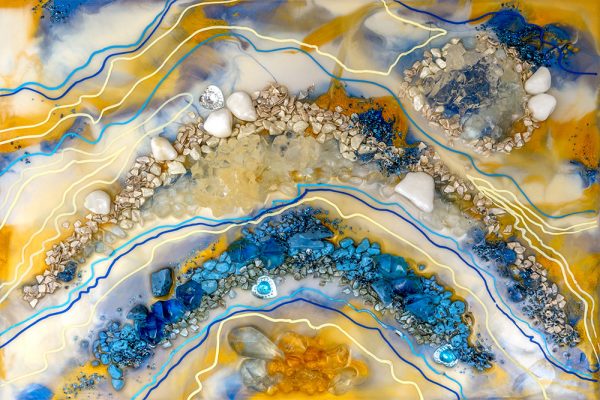 fototapeta sztuka żywicy geode art