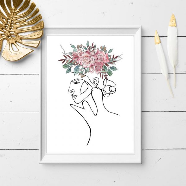 plakat ze sztuką liniową