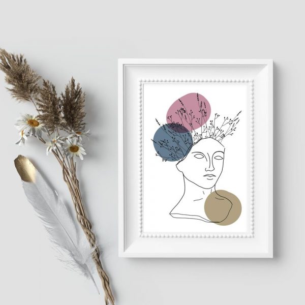 plakat z rysunkiem kobiety