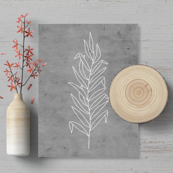 plakat przedstawiający białą gałązkę