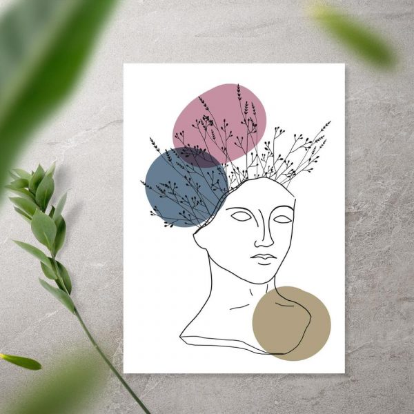 plakat ze sztuką liniową