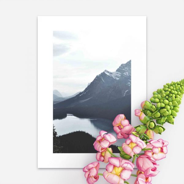 Plakat w ramie z krajobrazem