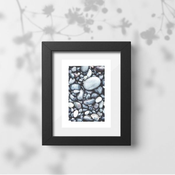 plakat z morskimi kamieniami